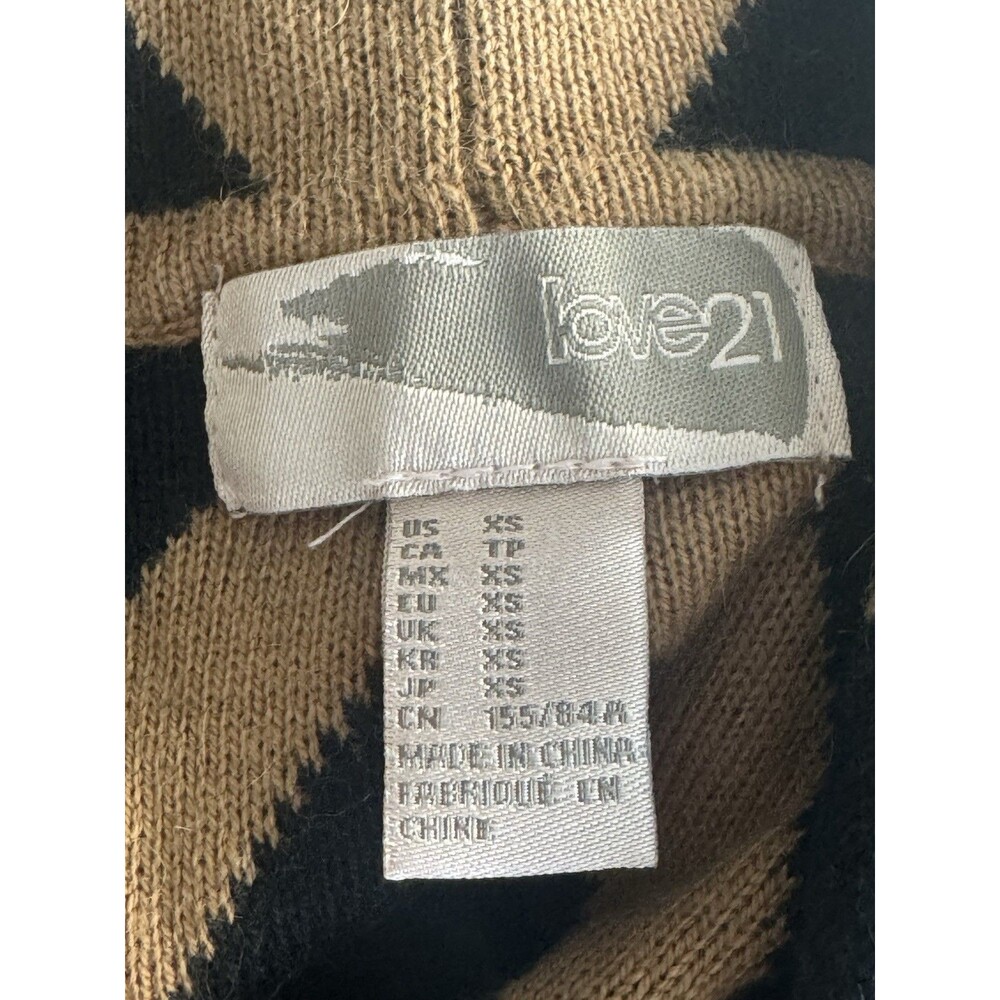 Forever 21 Open Cardigan Sweater Long Duster Fringed Frayed Fall Autumn Sz XS - Picture 11 of 12